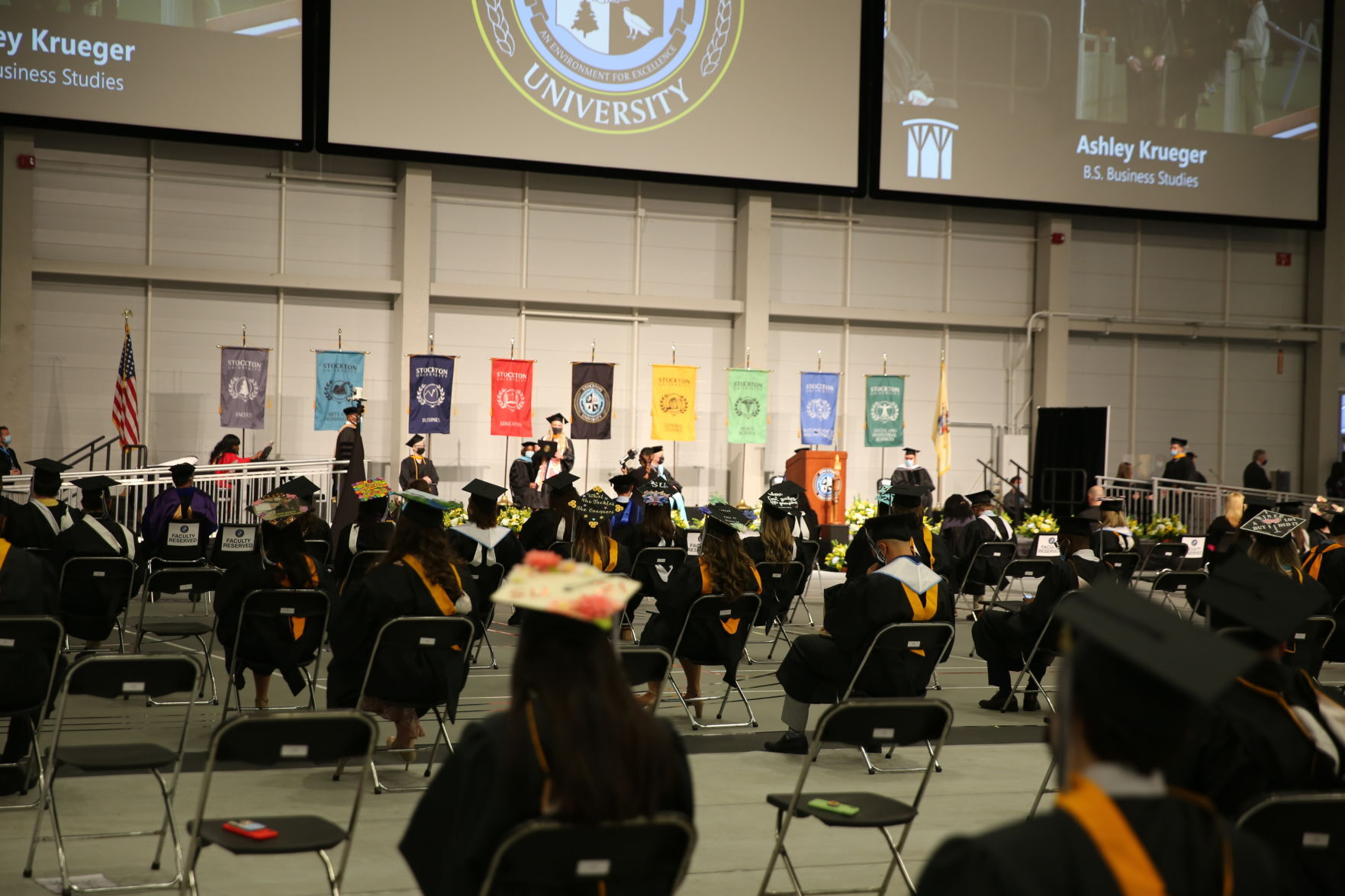 Stockton University commencement Tuesday, May 11, 2021 at the Galloway Township campus